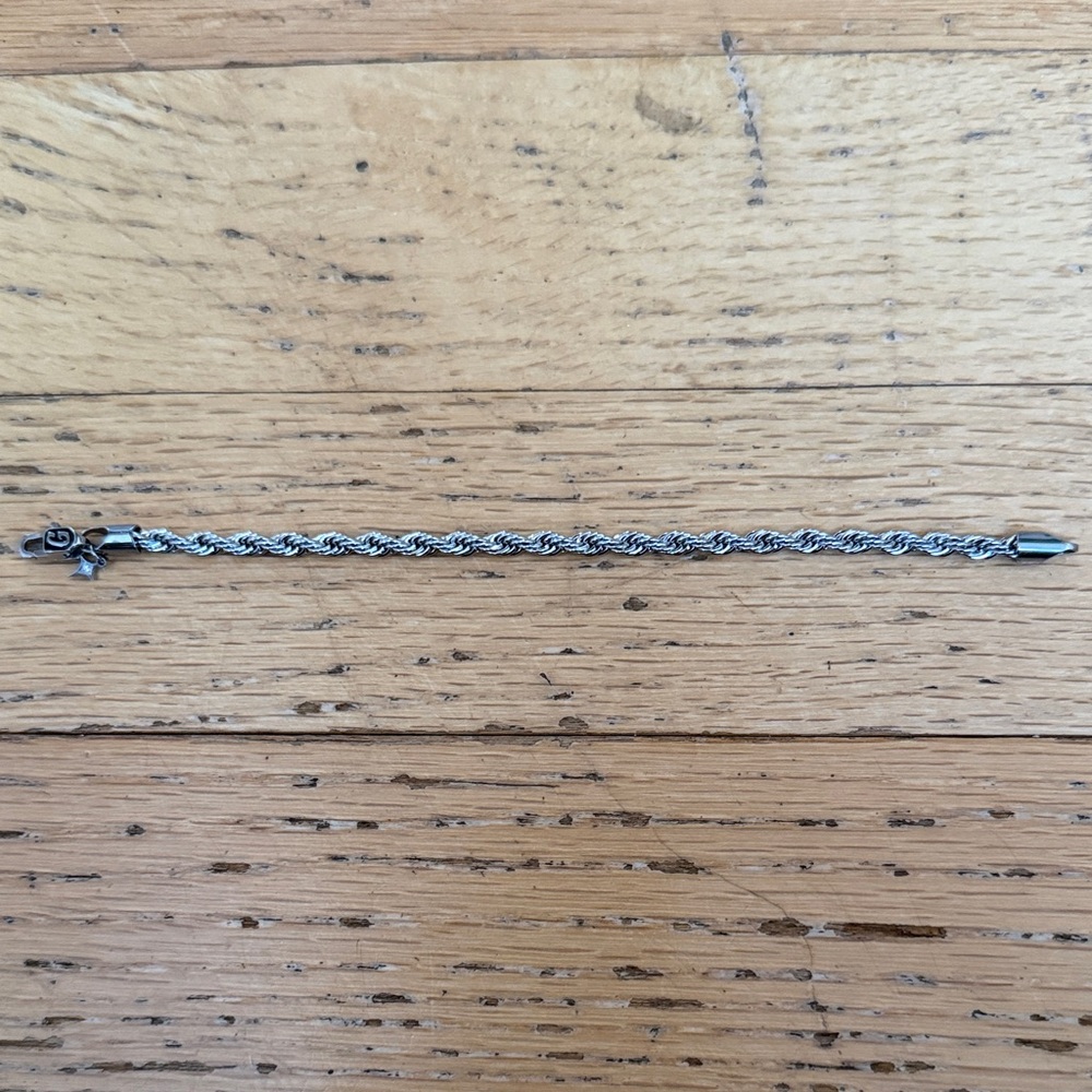 Silver Rope Chain Bracelet